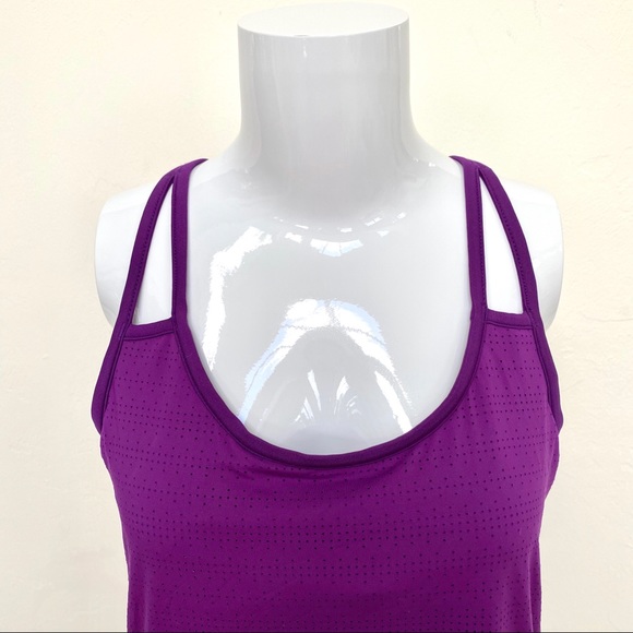 Athleta Tops Athleta Grape Full Force Strappy Tank With Builtin Bra